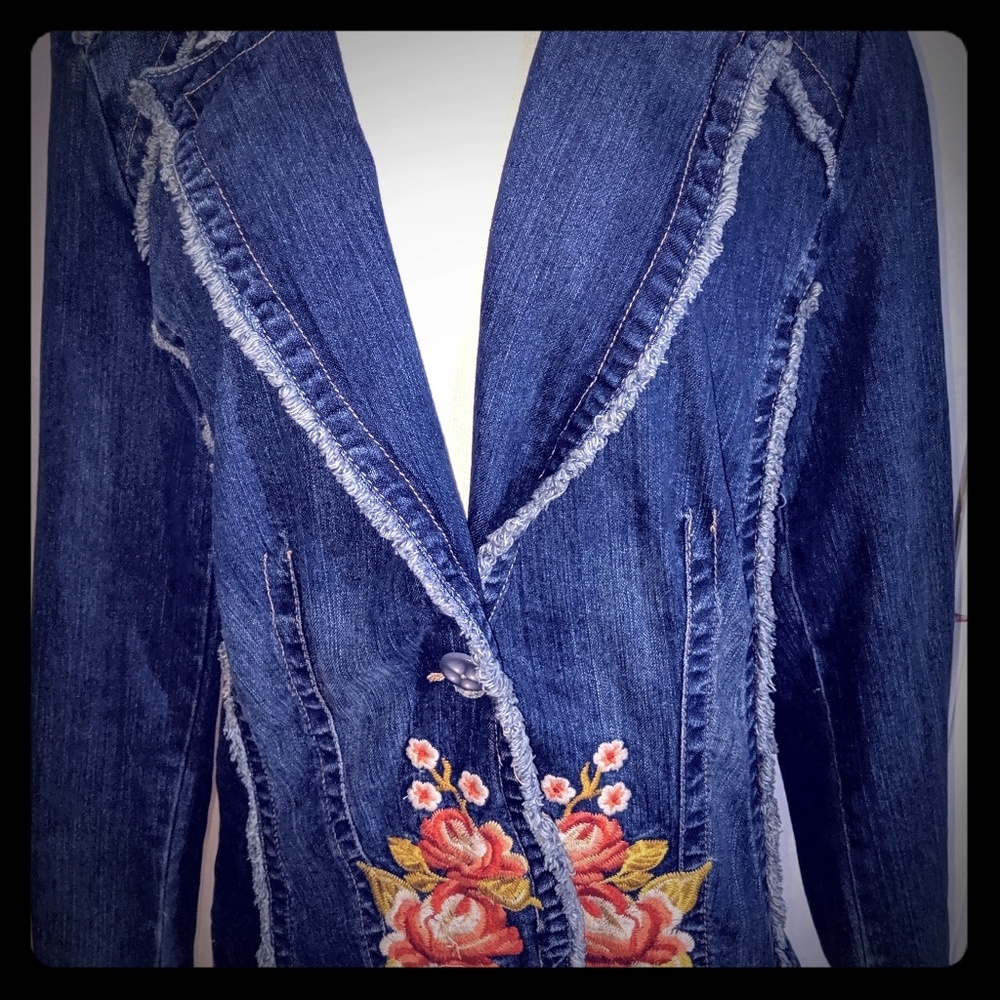 Kikit floral embroidered Jean jacket